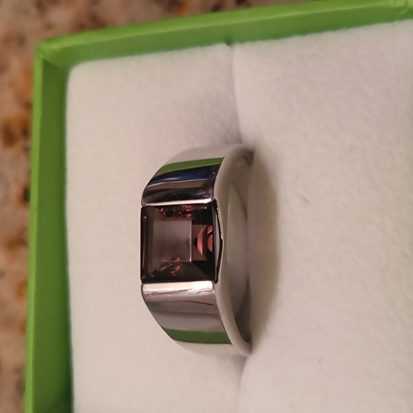 Natural Smoky Quartz Gemstone S925 Sterling silver Ring For Men's - Picture 3 of 6